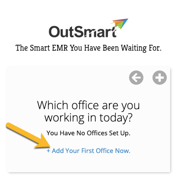 how do I create a new office - the page you see when you log in and do not yet have an office, you can click a link to create an office.